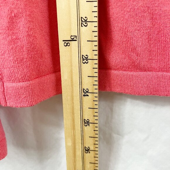 J. McLaughlin Coral Crewneck Pullover Sweater Button Cuffs - Size Medium - Picture 7 of 8